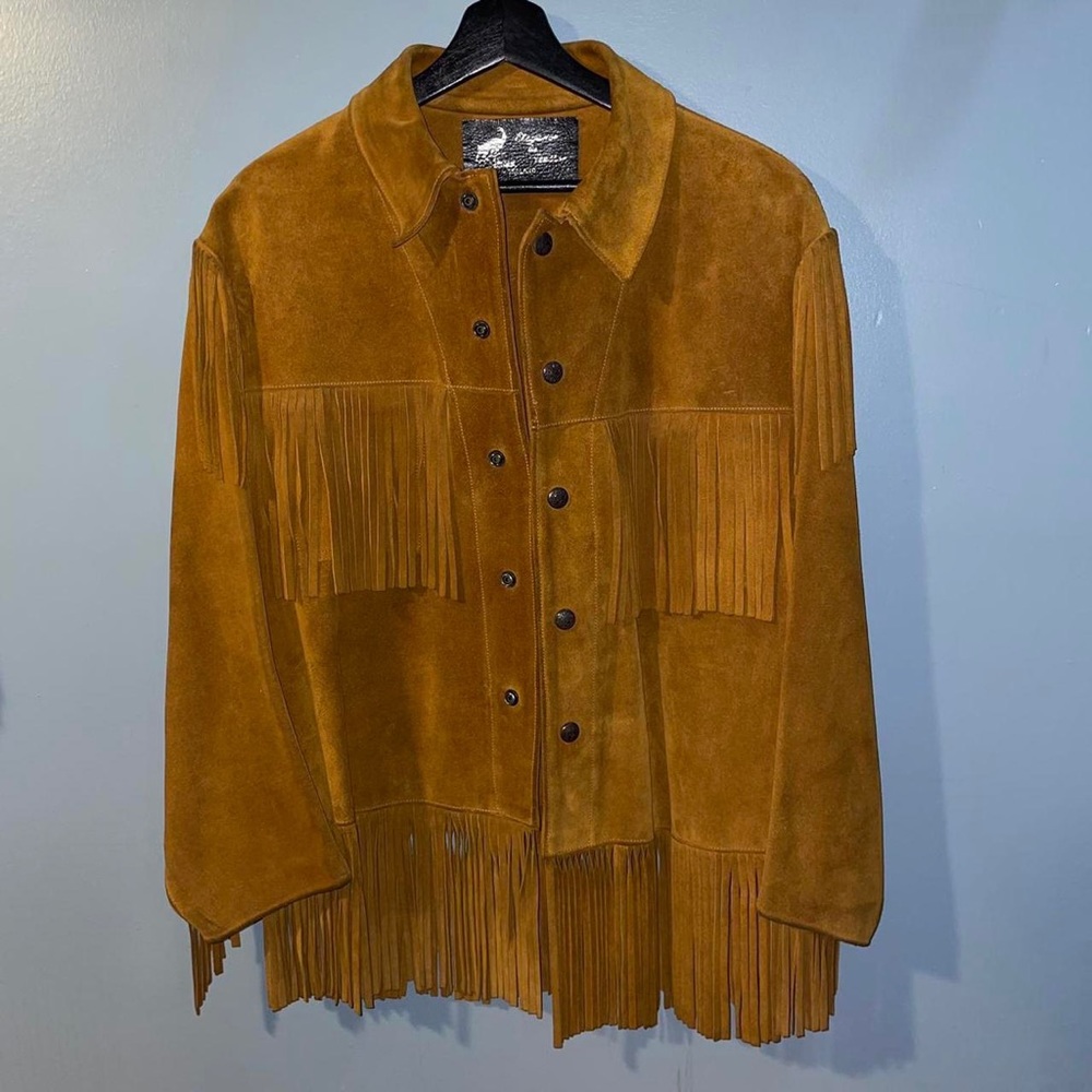 Ibex Fringe Western Suede Jacket, Vintage